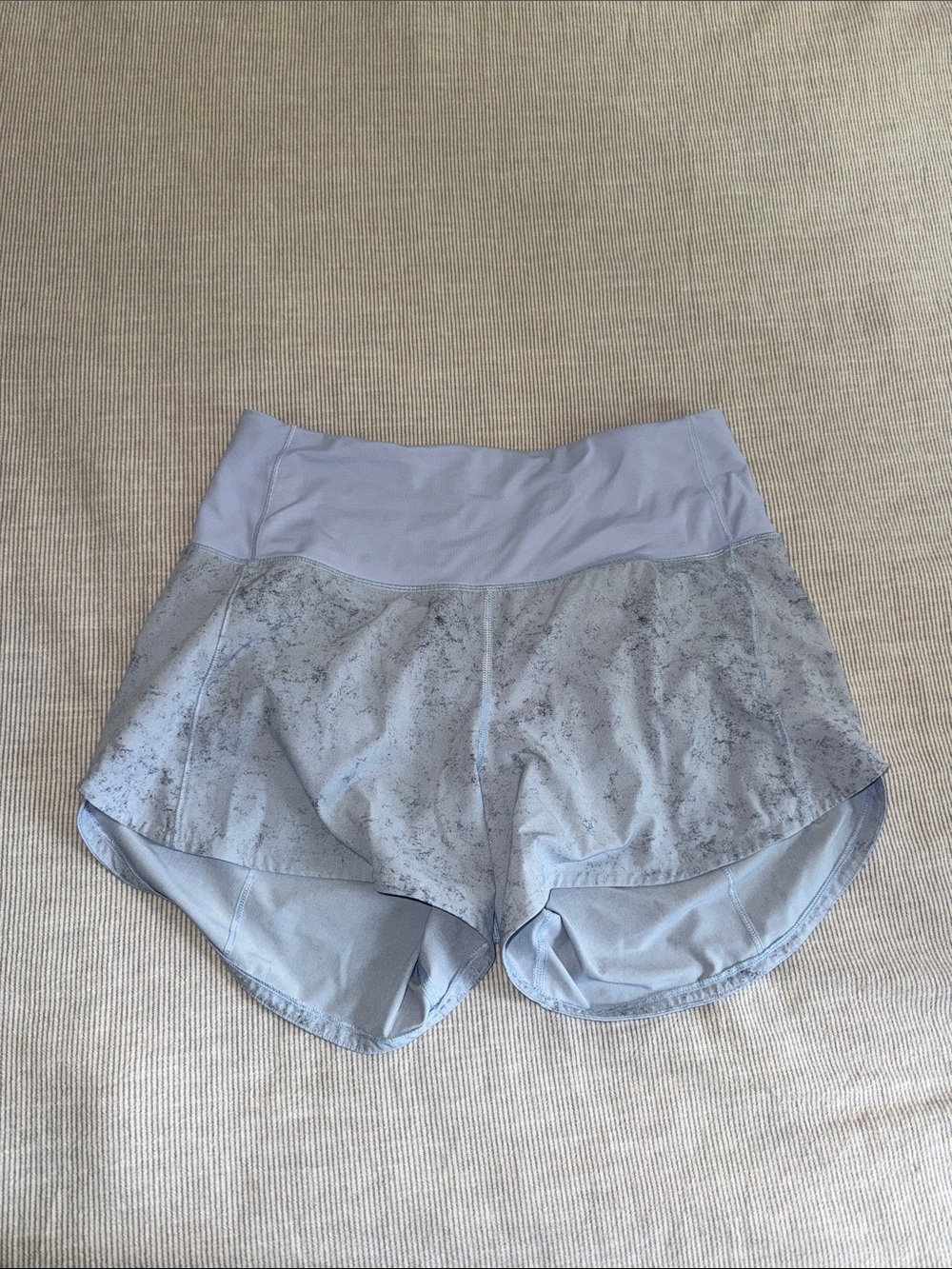 LuluLemon Light Blue Women's Athletic Shorts with High Waist